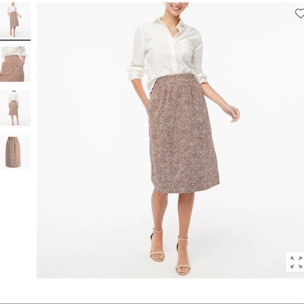 J. Crew Pull On Skirt in Glazed Pecan Pattern. NWT. Size XS.